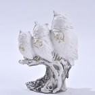 Realistic Design Family Three Owls On Branch Figurine Vintage Resin Statue Sc   