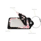 2 Pcs Pu Leather Luggage Tag For Suitcases With Privacy Shield And Letter-k
