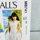 Mccalls 6741 Lined Dress Fitted And Flared Knee Length Misses Size 8-14 Pattern