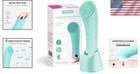 Rechargeable Silicone Face Scrubber With Heat   Vibration For Deep Cleansing