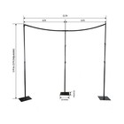 11 Ft Black Adjustable Heavy Duty Curved Pipe And Drape Backdrop Support Kit