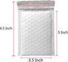 3 5x5 Inch White Poly Bubble Mailers Padded Envelopes  Self-sealing Shipping Bag