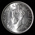 India-british George Vi Silver 1940  b  1 4 Rupee  2 92 G unc Km  545  28 774 