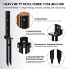 4 Pack Fence Post Repair Kit Heavy Duty Steel Anchor Stakes Ground Spike Bracket