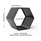 20 In Metal Firewood Rack Outdoor Indoor Fire Wood Rack Hexagon Fire Log Holder