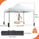 Gianna 10x10 Ft Pop Up Canopy Tent Slant Legs Carry Bag Outdoor Shelter  White