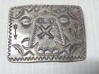 Xlarge Vintage Fred Harvey Navajo Indian Ingot Sterling Silver Pin Thunderbirf
