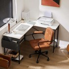 L-shaped Desk  Modern Corner Computer Desk With Spacious Work Surfacete