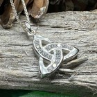 Trinity Knot Necklace Celtic Irish Scottish Jewelry Ladies Pendant Gift 925