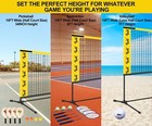 Vssal 10ft Portable All-in-one Badminton  Pickleball And Volleyball Net Set Half
