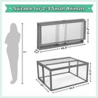 Foldable Rabbit Hutch Chicken Coop Hen House Poultry Cage Indoor Outdoor Use