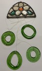 Vintage Handmade Stained Glass Floral Windchime Sun Catcher Lovely Tones