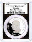 2025  1 Canada 1oz Proof Silver Peace Dollar Pcgs Pr70 Dcam Fdoi Rosati Signed