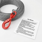 3 8   x100    Wire Rope Winch Cable With Hook Heavy Duty Tow Truck Wrecker Rollback 