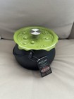 Smith And Clark 4 Quart Cast Iron Cauldron Pot Green Bubbling Lid New Ship Today
