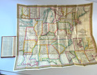 Vintage Antique Pocket Map Mitchells Travellers Guide Through United States 1833