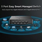 5 Port Easy Smart Managed Ethernet Switch Gigabit Switch  Network Hub  Black 