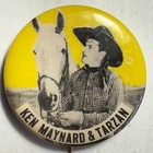 1940s Ken Maynard   Tarzan Western Film Star  1 75  Celluloid Pinback
