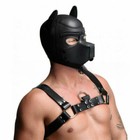 Pup Role Hood Mask Restraint Chest Puppy Play Dog Harness Strap Slaves