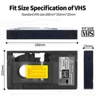 Black Motorized Vhs-c To Vhs Converter Cassette Adapter  Camcorders Rca Sealed