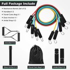 Resistance Bands Set 10   50 Lb  Exercise Bands Kit For Men   Women  11 Pc Set