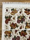 Vtg Mushroom Dish Hand Tea Towel Fringed  Made In Usa  Forest Foraging 15 X 24 