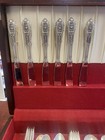 Wallace Rose Point Sterling Flatware Set-51 Pieces -  49  Troy Ounces Sterling