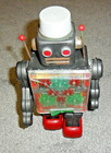 1963 Battery-op Tin Toy Turn Signal Machine Robot W  Gears Horikawa Japan Works