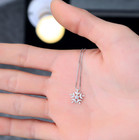 925 Sterling Silver Snowflake Pendant Chain Necklace Stud Earrings Jewelry Set