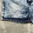 Cyclon Denim Shorts Womens Size L Light Blue Acid Wash High Rise Stretch Casual