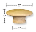 2  Birch Hard Wood Cabinet Knob Pulls   Drawer Knobs With Screw