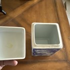 Blue White Chinese Porcelain Tea Caddy Jar With Lid Landscape Design China