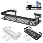 1pc Shower Caddy Shelf Bathroom Bath Storage Holder Adhesive Organizer Rack