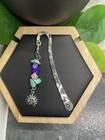 3    Handmade Silver-tone Metal Hook Bookmark With Stones   Charm 257