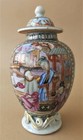 China Qianlong Rare  Mandarin Porcelain Tea Caddy 18  Ct