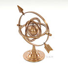 Solid Brass Armillary Dial Sphere 8  World Globe Desk Top Table Nautical Decor