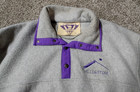 Vintage Arctic Image Deep Pile Women s Fleece Jacket- Medium -gray purple