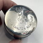 Art Deco Ritz Carlton Nyc Charles Of The Ritz Black Glass Empty Jar With Lid