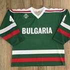 Vintage Tackla Bulgaria Hockey Jersey Size Xl Green  Game Worn Nikolay Petrov
