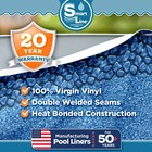 Smartline Boulder Swirl Overlap Round Above Ground 25 Gauge Swimming Pool Liner