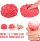 6 Pieces Brain Stress Balls Brain Splat Ball Brain Shaped Toys Brains Balls Red 