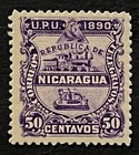 Travelstamps  1890 Nicaragua Stamps Sc 2 5 -train 50c Mint  Original Gum  Hinged