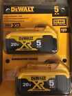 2pcs For Dewalt  20v Li-ion 5 0ah Rechargeable Batteries  Dcb205-2 New   