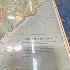 Topographical Physical Map South America Argentina Brazil Chile Peru