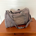 Soft Sided Pet Carrier Cat Small Dog Travel Gray Expandable Mesh W  Strap