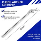 Wrench Extender Tool Bar  Extra-long 15 Inch Wrench Extension For Maximum Lev   