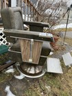 Paidar Antique Barber Chair Metal   Vinyl Upholstery