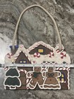 Vtg 1991 Resin Hand Painted Gingerbread House Wall Hanging Decor Christmas 7   x9   