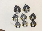 Lot Of 8 U s  Army Sergeant Rank Pins     Vintage E-5 Metal Chevrons Black Subdued