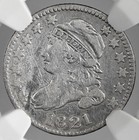 1821  10c Capped Bust Silver Dime  Ngc Vf Details  scratches   8404749-045